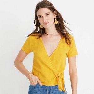 Madewell texture & thread wrap top